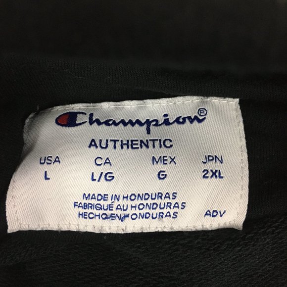 Champion Funnel Neck Pullover Kangaroo Pocket Black - Picture 5 of 8